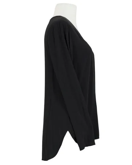 Bluse V-Ausschnitt in schwarz von Esvivid