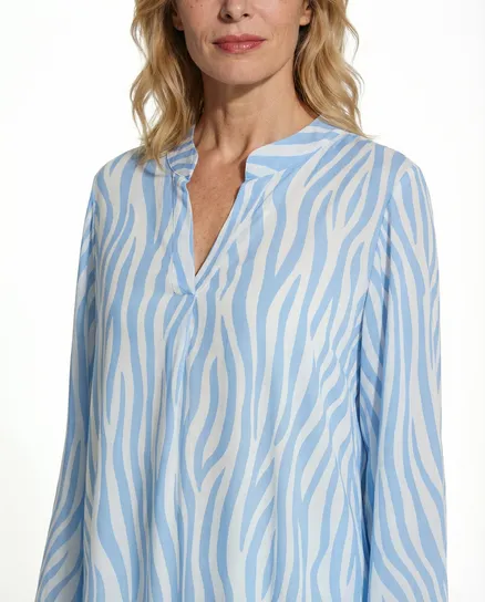 Bluse Zebra Print in hellblau von Selected Touch