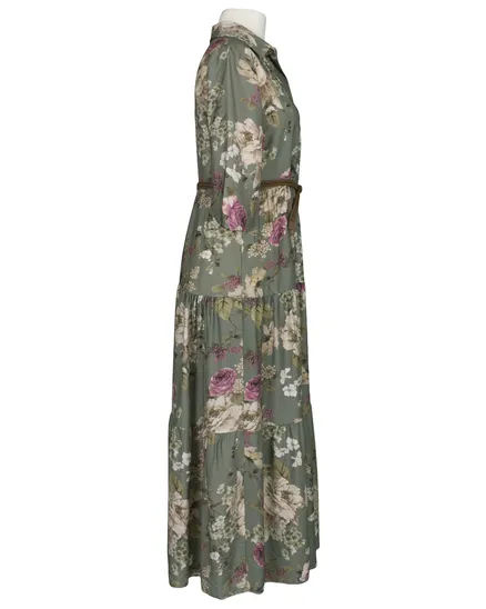 Blusenkleid Floral in khaki von Made in Italy
