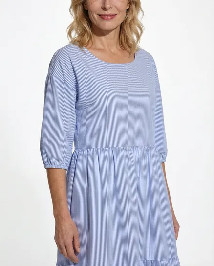 Blusenkleid gestreift in blau von fashion made in italy
