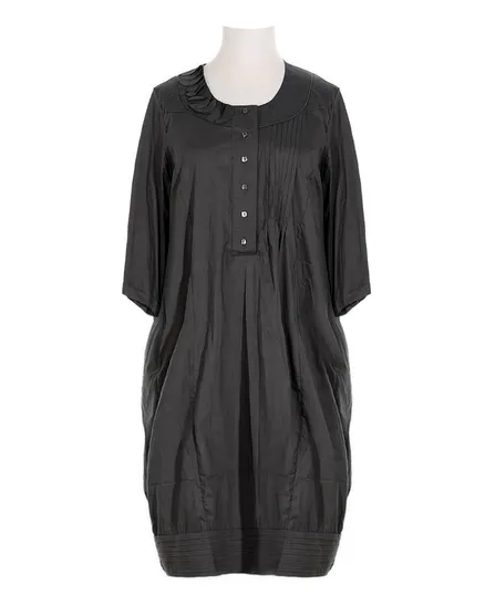 Ballonkleid mit Seide in schwarz von Manga