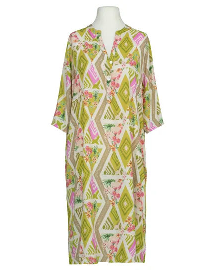 Blusenkleid Print in anis von H. Trend