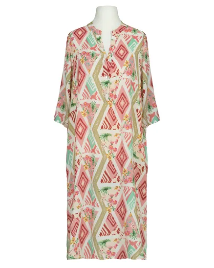 Blusenkleid Print in rosa von H. Trend