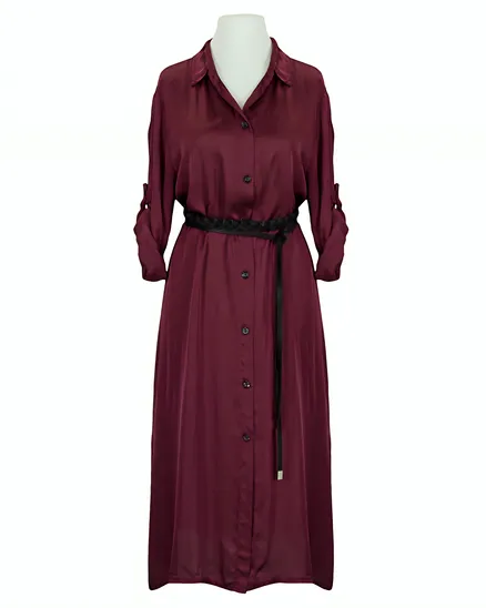Blusenkleid Satin in bordeaux von Moda Italia