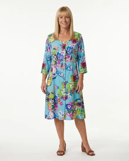 Blusenkleid Tunikastil in t�rkis von Respect