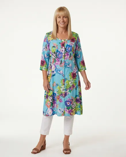 Blusenkleid Tunikastil in t�rkis von Respect