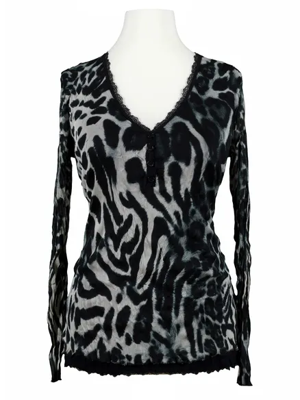 Shirt Leoprint in schwarz von RESTART