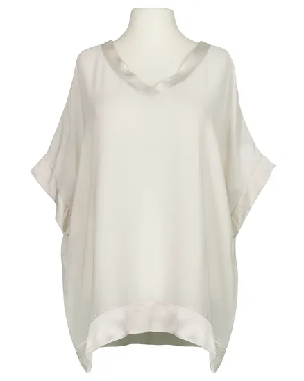 Blusenshirt aus Georgette in beige von Made in Italy