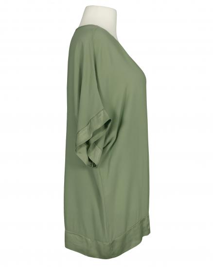 Blusenshirt aus Georgette in khaki von Made in Italy