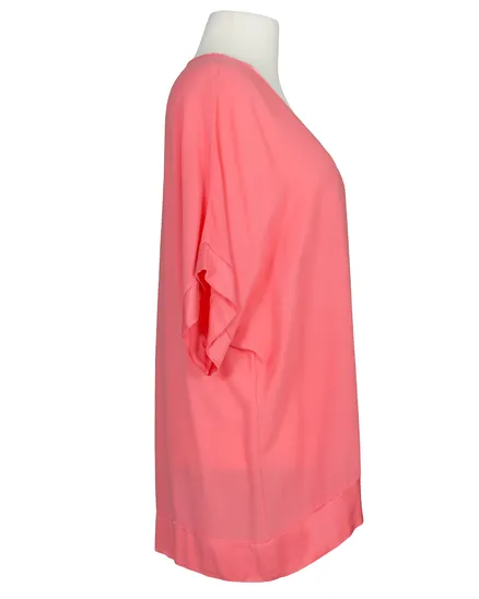 Blusenshirt aus Georgette in koralle von Made in Italy