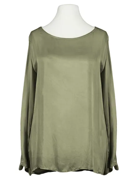 Blusenshirt aus Satin in khaki von Zoe