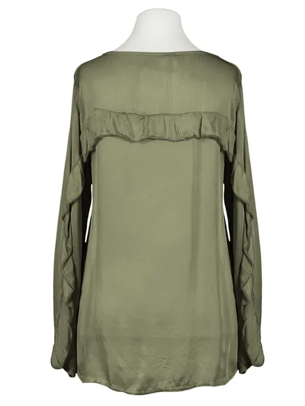 Blusenshirt aus Satin in khaki von Zoe