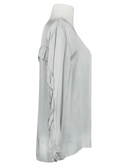 Blusenshirt aus Satin in silbergrau von Zoe