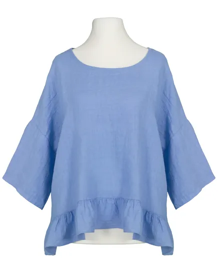 Blusenshirt Leinen in hellblau von Puro Lino