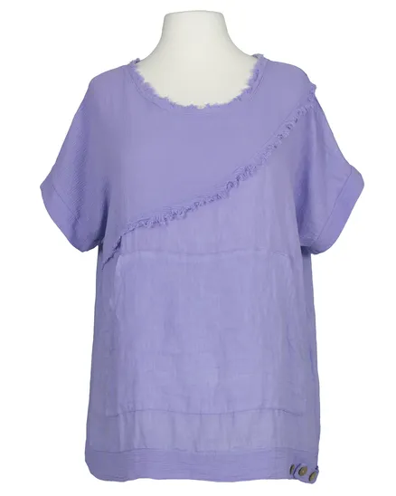 Blusenshirt Leinen in lila von Made in Italy