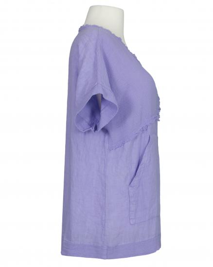 Blusenshirt Leinen in lila von Made in Italy