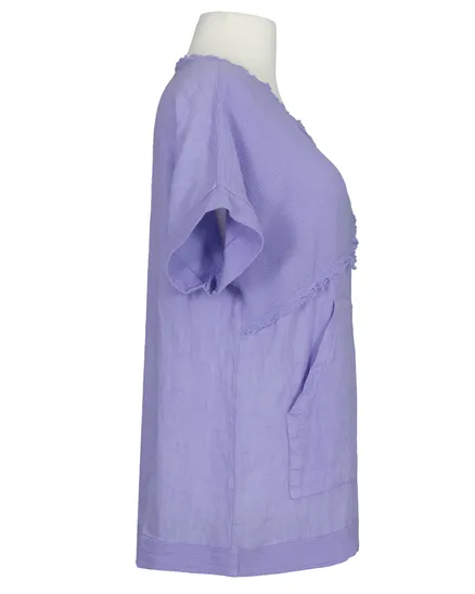 Blusenshirt Leinen in lila von Made in Italy