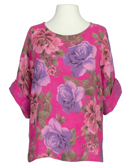 Blusenshirt Leinen in pink von Puro Lino
