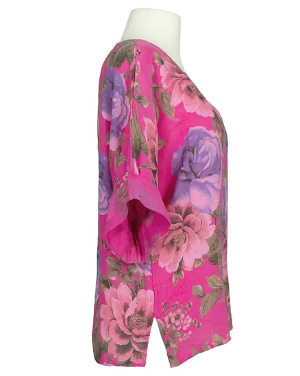 Blusenshirt Leinen in pink von Puro Lino