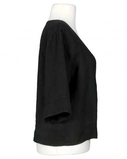 Blusenshirt Leinen in schwarz von Made in Italy