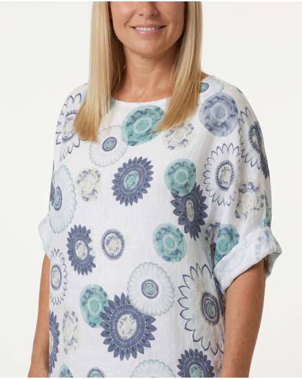 Blusenshirt Leinen in wei� von Puro Lino