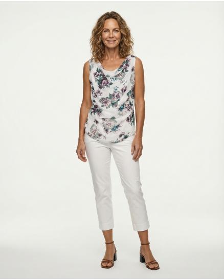 Blusenshirt mit Blumen in weiss von Diana