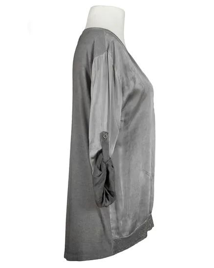 Blusenshirt mit Glanzgarn in grau von Spaziodonna