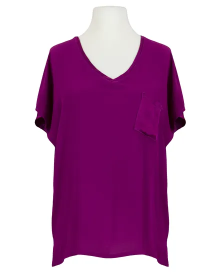 Blusenshirt mit Satin in beere von Selected Touch