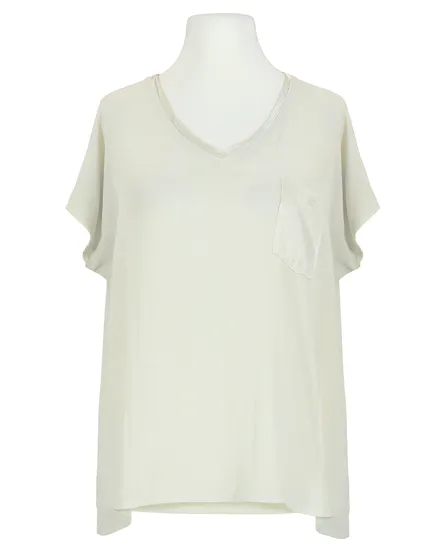 Blusenshirt mit Satin in beige von Selected Touch