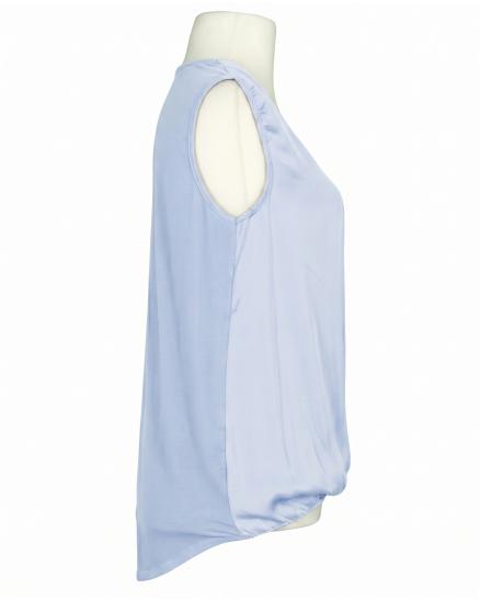 Blusenshirt mit Satin in hellblau von Made in Italy