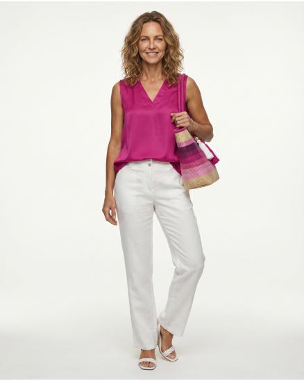 Blusenshirt mit Satin in pink von Made in Italy