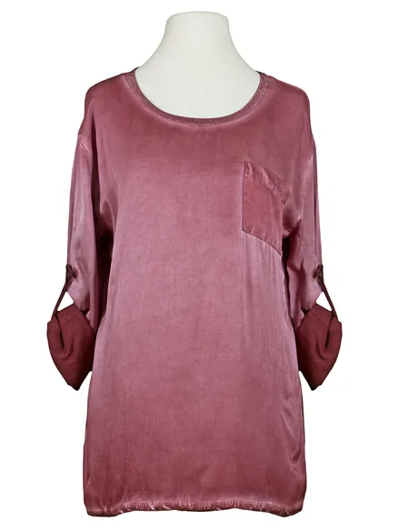 Blusenshirt mit Seide in beere von Spaziodonna