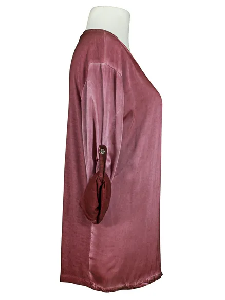 Blusenshirt mit Seide in beere von Spaziodonna