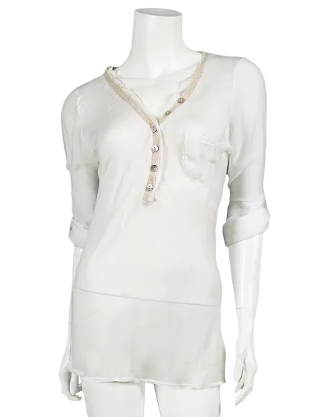 Shirt mit Seide in wei� von XUNA