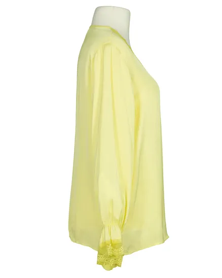 Blusenshirt mit Spitze in gelb von Made in Italy