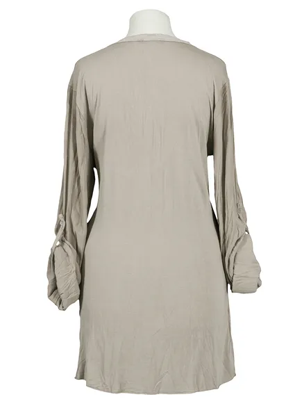 Blusenshirt Pailletten in taupe von Spaziodonna