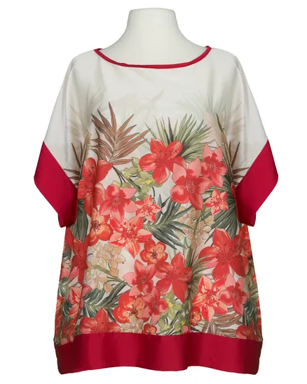 Blusenshirt Satin in rot von Made in Italy