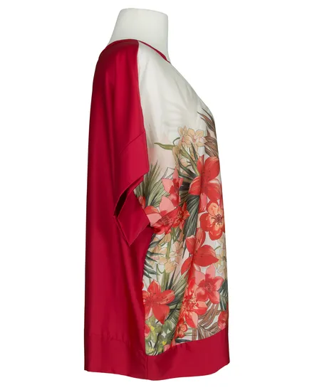 Blusenshirt Satin in rot von Made in Italy