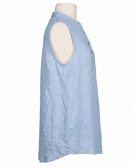 Blusentop Leinen in blau von Puro Lino