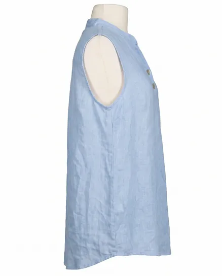 Blusentop Leinen in blau von Puro Lino