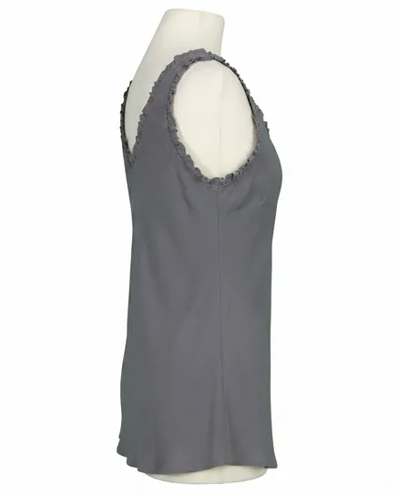 Blusentop mit R�schen in grau von Made in Italy