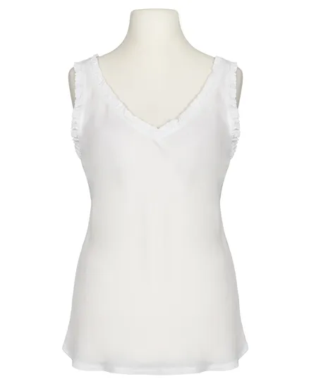 Blusentop mit R�schen in wei� von Made in Italy