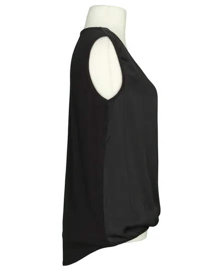 Blusenshirt mit Satin in schwarz von Made in Italy
