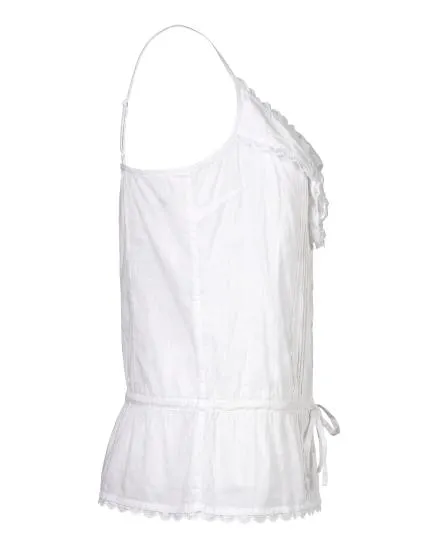 Blusentop mit Spitze in wei� von folia