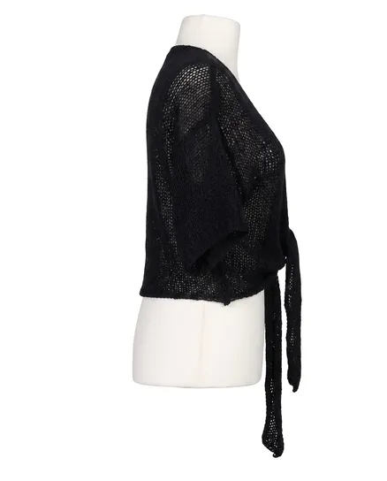 Bolero B�ndchengarn in schwarz von Italia Moda