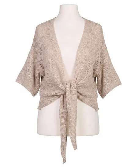 Bolero B�ndchengarn in taupe von Italia Moda