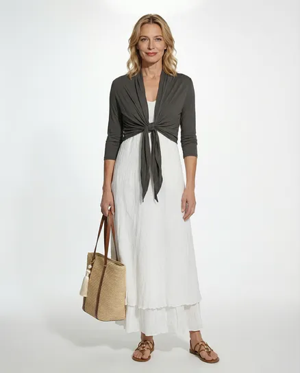 Bolero Cardigan in braun von Spaziodonna