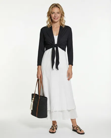 Bolero Cardigan in schwarz von Spaziodonna