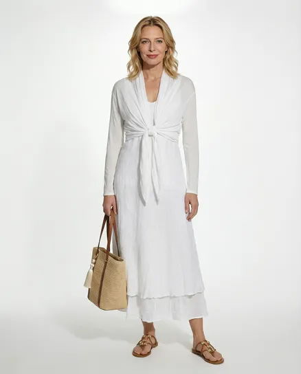 Bolero Cardigan in wei� von Spaziodonna