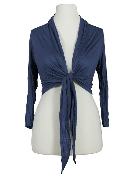 Bolero Cardigan in jeansblau von Spaziodonna
